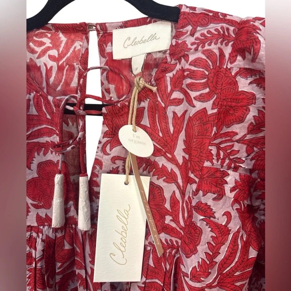 NWT Cleobella Kaz Flora Organic Cotton Mini Dress MSRP $218 Medium - Picture 4 of 6